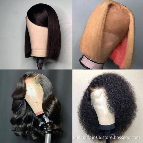 Water Wave BOB Lace Front Wigs Natural Color Hair Wig  With 4*4 13*4 Frontal for Black Women